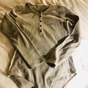 Madewell grey body suit size large wore once.